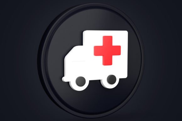 3D Render Ambulance Icon: Design Guide