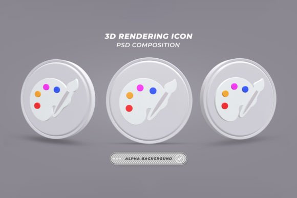 Elevating Visual Identity with High-Resolution 3D Render Color Palette Icons