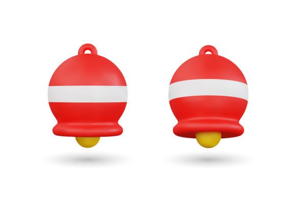Enhancing Digital Projects with a Realistic 3D Red Bell Vector