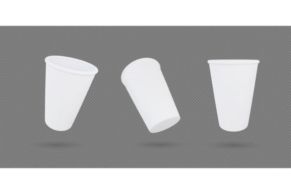Evaluating Realistic 3D White Disposal Cup Icons for Professional Design Workflows