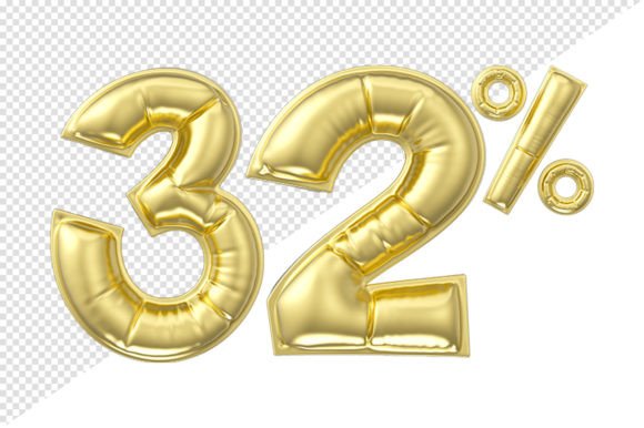 Gold Glossy Balloon: 32% Off Premium 3D Asset