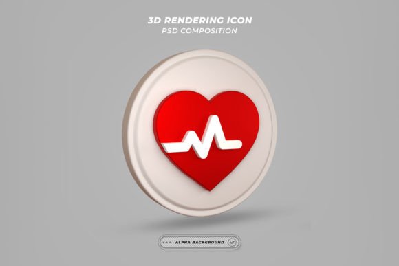 Integrating the 3D Render Heart Beat Icon into Professional Design Workflows