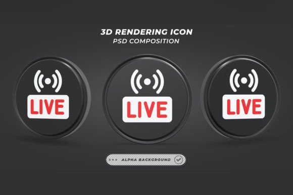 Live Streaming Icon Concept 3d Render: A Practical Asset for Digital Creators