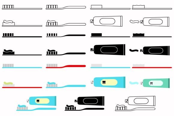 Oral Hygiene Toothbrush and Toothpaste Art