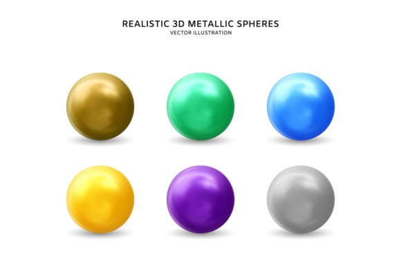 Realistic 3D Colorful Pearls Collection
