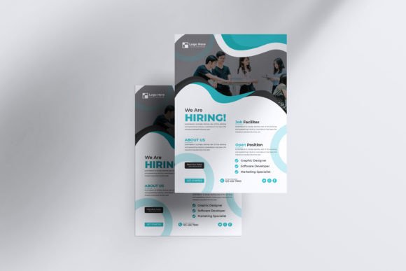 We Are Hiring Job Vacancies Flyer Design Set